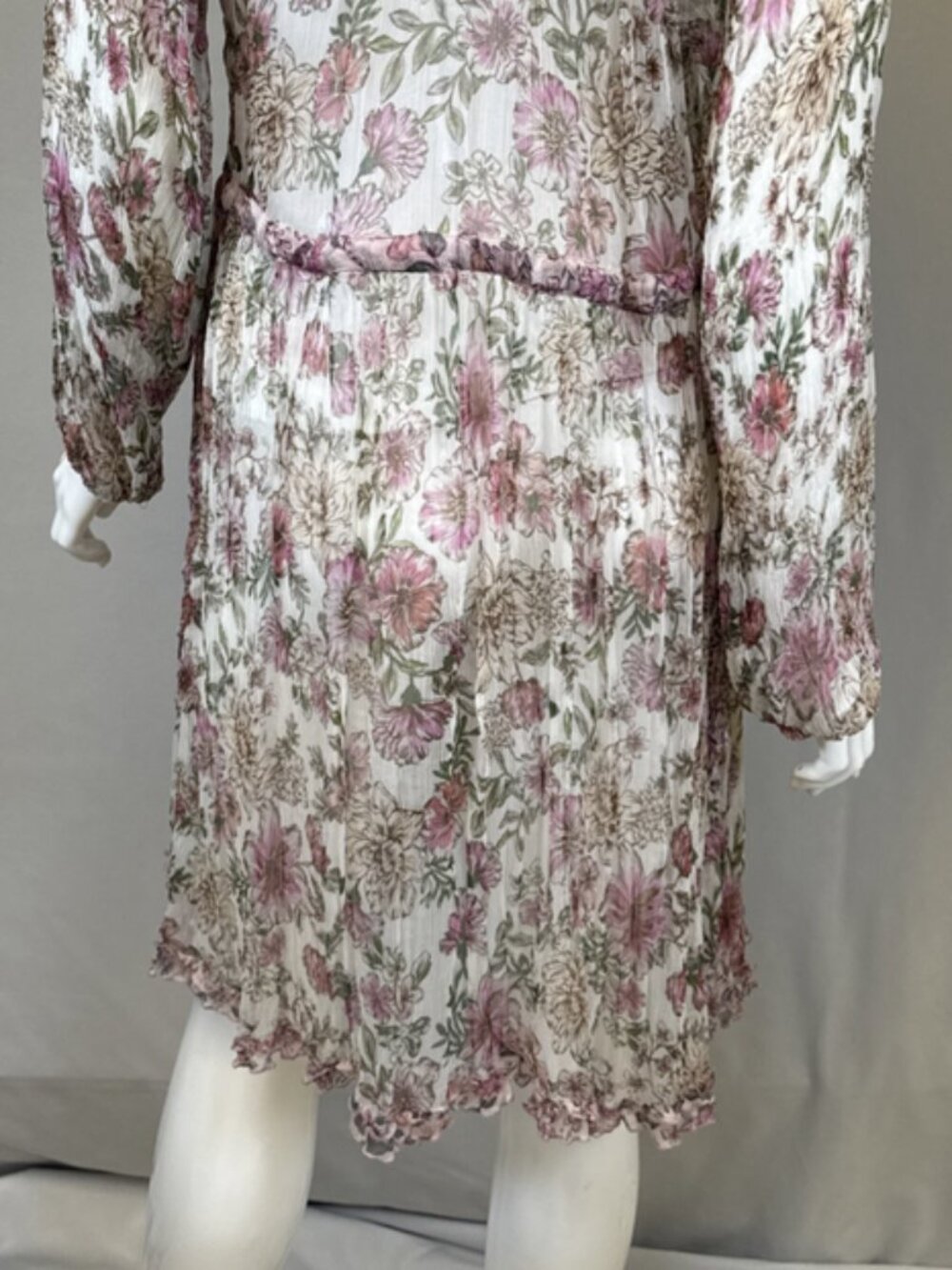 Johnny Was Jade Women's Floral Silk Sheer Dress, Size S - Picture 6 of 15